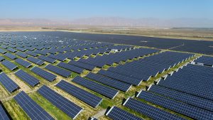 A solar farm in northwest China's Ningxia Hui Autonomous Region.